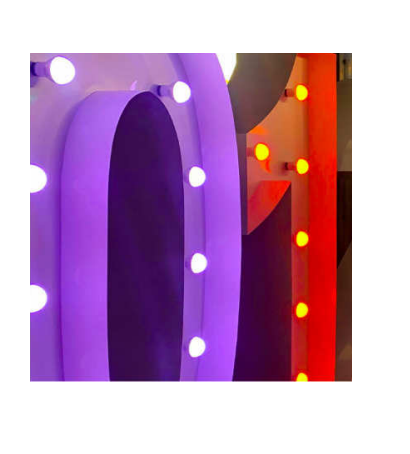 Chiffre géant LED 120cm colorées