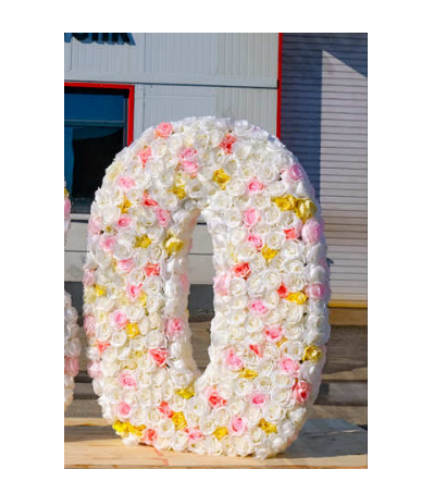Chiffre géant floral  150cm