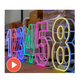 Chiffre géant LED 90cm 3D avec Néon multicolore
