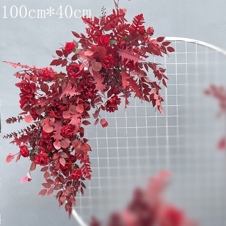 Couronne de fleurs Rouge 100cm