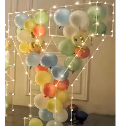 Lettre géante LED 150cm Acrylique pour ballons