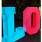Lettre géante LED 90cm 3D Acrylique