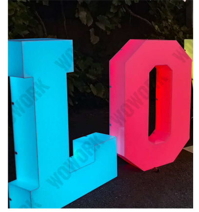 Lettre géante LED 90cm 3D Acrylique