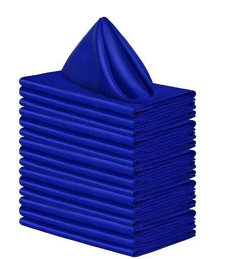 Serviette de table Bleu Roi 50x50cm x 10 pièces