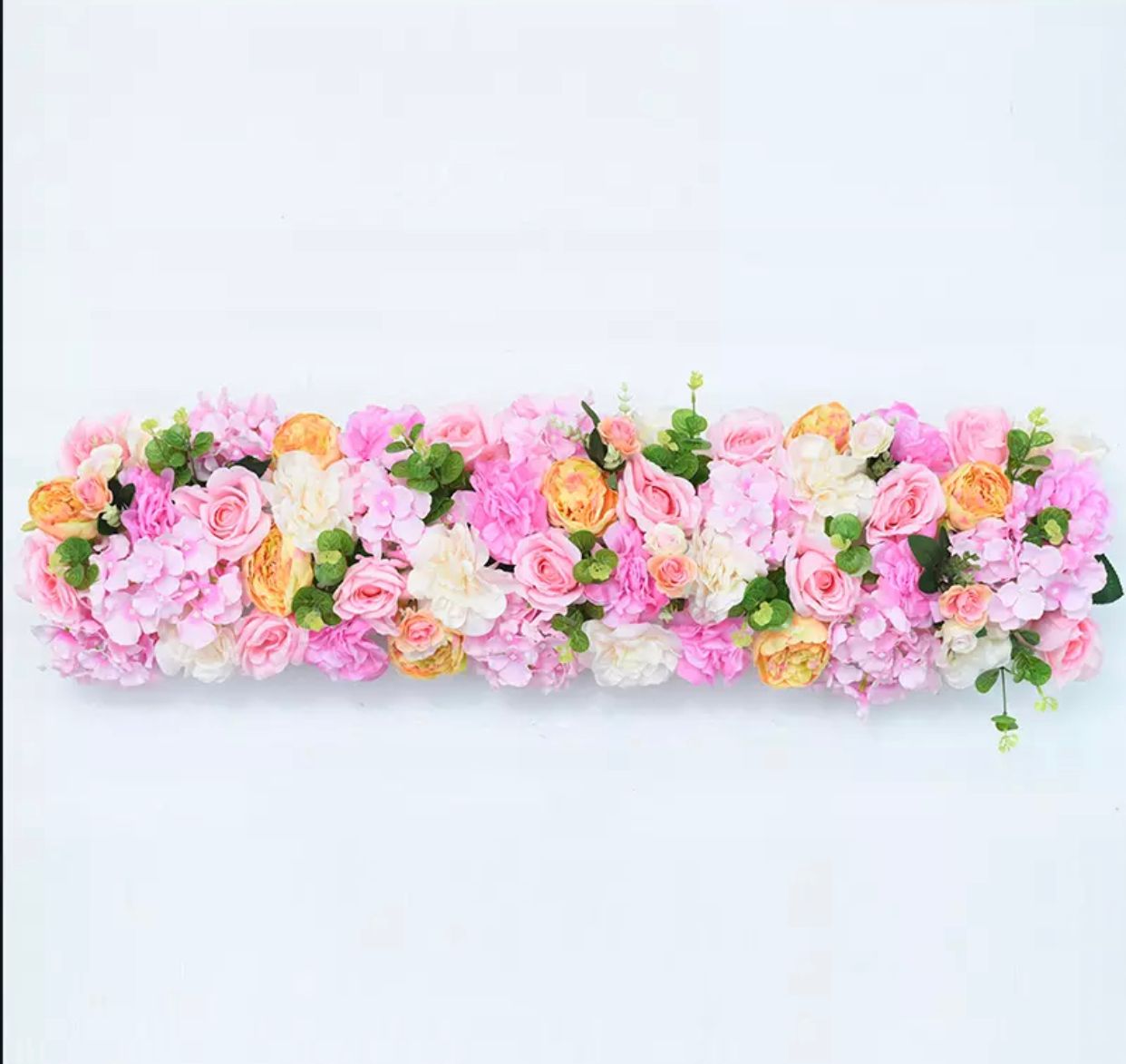 Allée de fleurs Rose Clair & Blanc 100cm