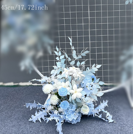 Bouquet de fleurs Bleu 45cm
