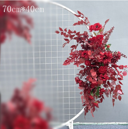 Couronne de fleurs Rouge 70cm