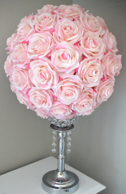 Boule de fleurs Rose 30cm