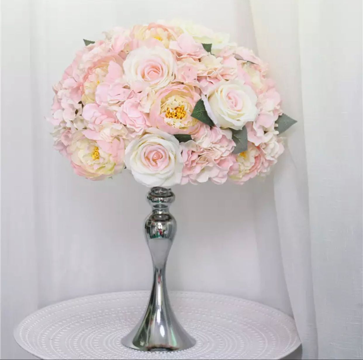 Bouquet de fleurs Rose & Blanc 35cm
