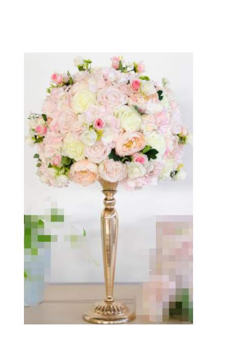 Bouquet de fleurs Blanc & Rose 74cm