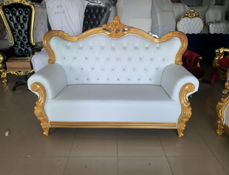 Banquette Baroque Blanc & Or