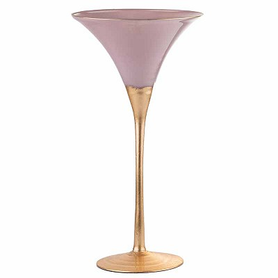 Vase Martini Violet & Or 50cm