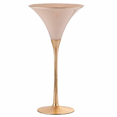 Vase Martini Rose & Or 50cm