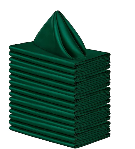 Serviette de table Vert 50x50cm x 10 pièces