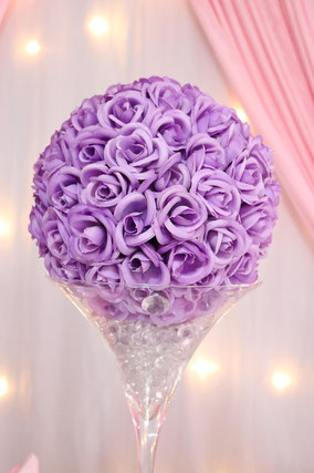 Boule de fleurs Violet 30cm