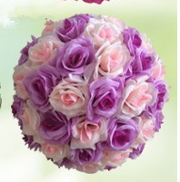 Boule de fleurs Violet & Rose 30cm