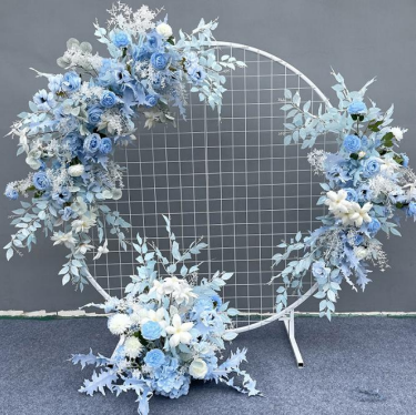 Couronne de fleurs Bleu 100cm