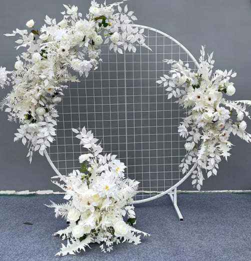 Couronne de fleurs Blanc 70cm