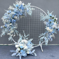 Bouquet de fleurs Bleu 45cm