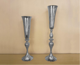 Vase Clarinet Argent 74cm