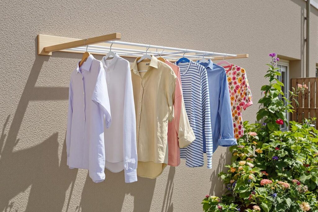 Comment fabriquer un étendoir à linge extérieur mural ? - Styl deco